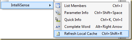 Aggregated Intelligence: Sql Server–Refresh Intellisense Symbols